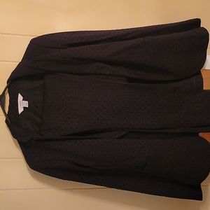 2-Piece Stevie Flocked Black Dot Blazer & Pant Set